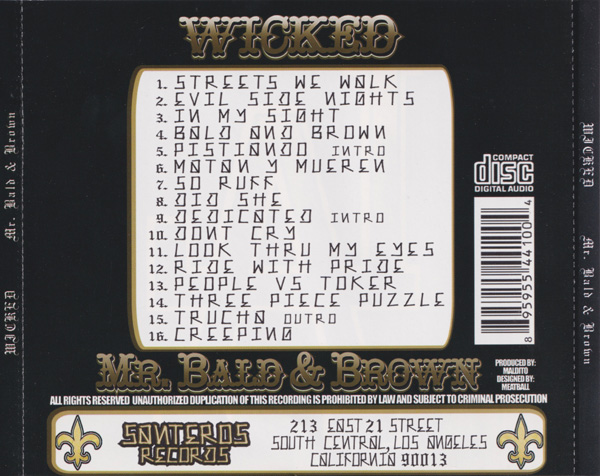 Wicked - Mr. Bald & Brown Chicano Rap